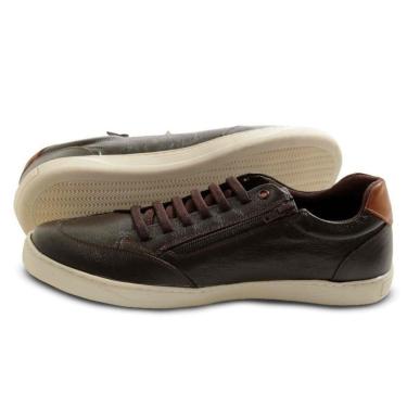 Imagem de Tênis Masculino Casual Ixória em Couro Verona Café