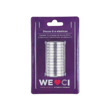 Imagem de DISCOS E ELASTICO G 31MM TRANSPARENTE CADERNO INTELIGENTE