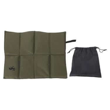 Imagem de Almofada de assento dobrável à prova d'água, leve, portátil, almofada de acampamento para caminhadas, mochila, piqueniques, OD verde 44x34x1cm com bolsa de armazenamento