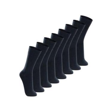 Imagem de Kit com 8 Pares de Meias Casual Lupo 1210-201, Azul marinho, 37-44