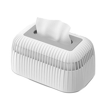 Imagem de Pilipane Suporte de caixa de lenços de plástico retangular grande capacidade dispensador de capa de guardanapo para banheiro, cozinha, casa (creme) (branco)