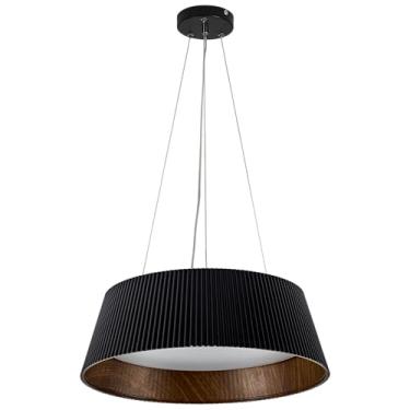 Imagem de PENDENTE PLAFON OTTAWA RED 45CM 36W PRETO C IMBUIA (REF:1475)