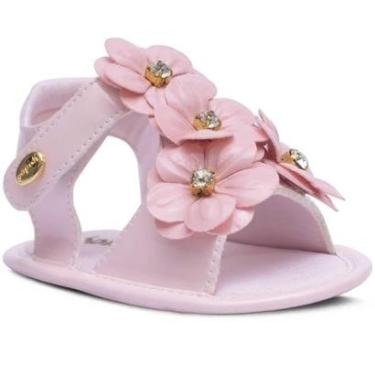 Imagem de Sandália Menina Bebê Sapato Leve E Macio Moda Batizado 01.19-Feminino