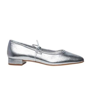 Imagem de Sapatilha Feminino Carrano Couro Prata - 736005-Feminino