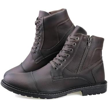 Imagem de Bota Coturno Masculino Com Ziper Moda Casual Style Leve E Confortável (Marrom, Padrão, BR, Adulto, Numérico, 43)