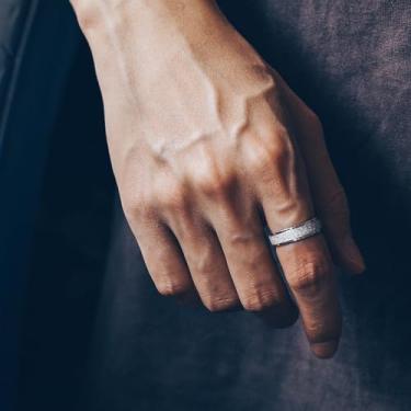 Imagem de Anel giratório feminino delicado arco-íris/ouro/prata/preto anel de polegar de aço inoxidável para homens tamanho 7-14, 08, Aço inoxidável, Sem pedra preciosa