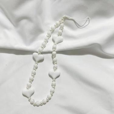 Imagem de Charmoso cordão de contas com alça de pulso chaveiro de célula estética berloques fofos para mulheres, One Size, Resina, resina