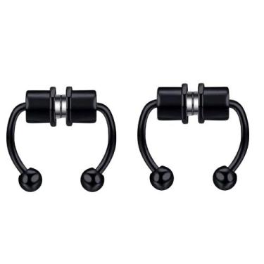 Imagem de Kit 2 Piercing Magnético De Nariz Septo Falso - Outlet Boxe, Preto