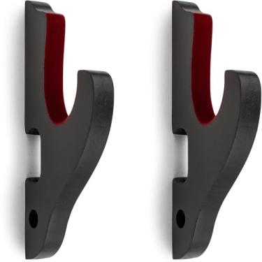 Imagem de Ekkhysis Suporte de espada suporte de parede gancho acolchoado de veludo de 1 camada Katana suporte ajustável para samurai espada Tanto Rapier sabre de luz cosplay lâmina Tanjirou Demon Slayer suporte