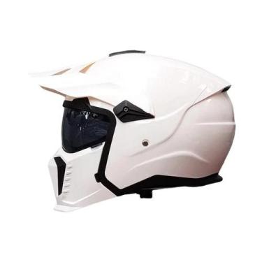 Imagem de Capacete De Motocicleta Retrô Aprovado Pelo DOT Modular Multifuncional