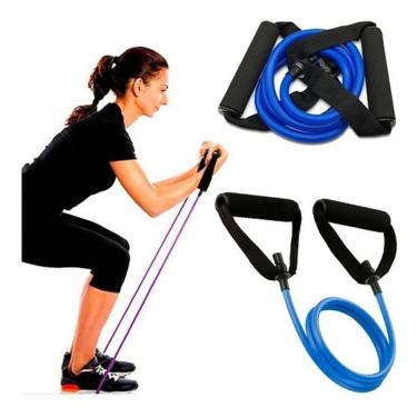 Imagem de Kit 30 Extensor Elastico Para Malhar Academia Treino Pilates