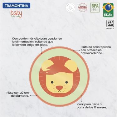 Imagem de Prato Infantil Tramontina Baby Friends Laranja