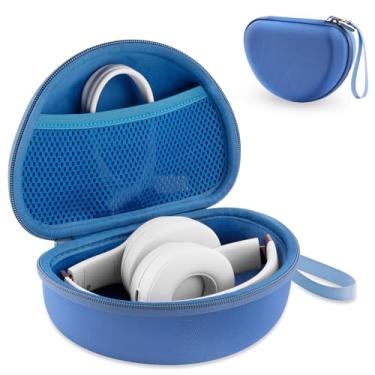 Imagem de TUNYINSH Capa rígida de viagem compatível com fones de ouvido intra-auriculares Beats Studio Pro/Studio3/Solo4/Solo3/Solo 2 Bluetooth (azul)