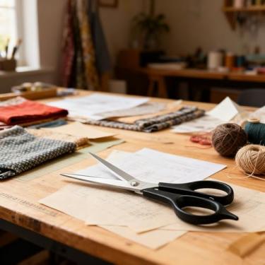 Imagem de 1 tesoura artesanal, ferramenta de corte de precisão e pequenas tesouras de detalhes com lâminas afiadas, para projetos de papel e tecido