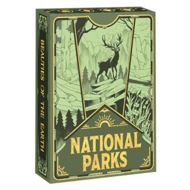 Imagem de 99FOX Nature Reserve National Park Playing Cards, Premium Black Core Paper Poker Deck with Linen Texture, Scenic Landscape Wildlife Art, Gift for Card Game Lovers, Family, Collectors