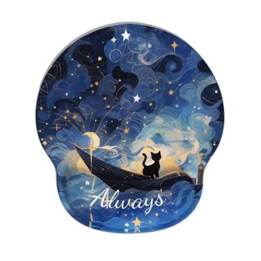 Imagem de Mouse pad de suporte de pulso Cute Starry Sky Design - yiweisai
