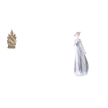 Imagem de MotiveTech Estatueta Clássica Cristã Católica em Resina E Porcelana, Representando Uma Dama Nórdica em Estilo Moderno, Ideal para Escritório, Carro, Casa, Pratel