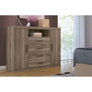 Imagem de Cômoda Infantil Master C- 2 Portas 1 Nicho E 4 Gavetas Jatoba - Santos Andirá