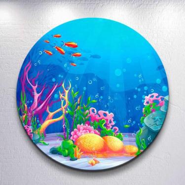 Imagem de Capas Festa Infantil Fundo Do Mar Painel Redondo Grande ou Mini Estamp