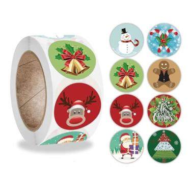 Imagem de 500 peças de rolo de borda de papel guirlanda de Natal, ornamento floral fita de borda padrão de férias para mesa de festa, parede, presente