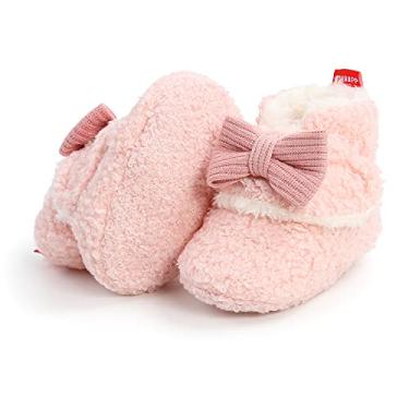 Imagem de LAFEGEN Botas de bebê para meninos e meninas com forro macio antiderrapante antiderrapante meias infantis para bebês de 0 a 18 meses, 14 Rosa, 0-6 Meses
