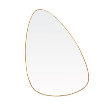 Imagem de Espelho Orgânico Com Borda Dourada Fineza
