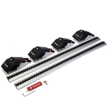 Imagem de Barras transversais de alumínio bloqueáveis | Compatível com Honda CR-V 2019-2022 | Caixa de teto para transporte de carga de teto | Bagagem, barraca, suporte de esqui, bicicletas, 75 kg, capacidade