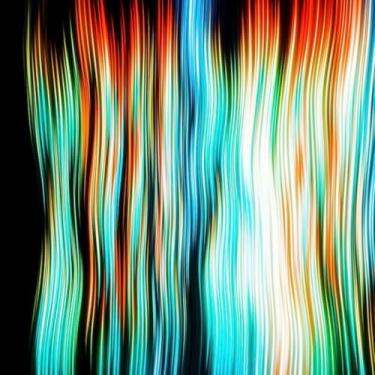 Imagem de Quadro Decorativo Moderno com Estampa Bright Blurry Lines Movimento Horizontal Vertical 30x30cm