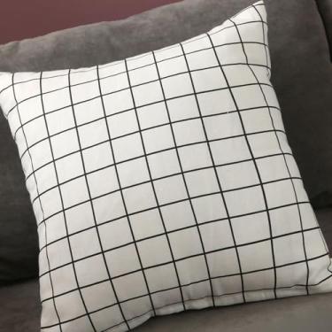 Imagem de Zerodis Fronha de Linho Com Zíper, Capa Têxtil para Casa Quente para Uso Diário Conjunto de Roupa de Cama (45x45)