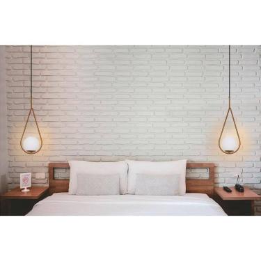 Imagem de Luminária Pendente Gota Metal E Vidro Dourado