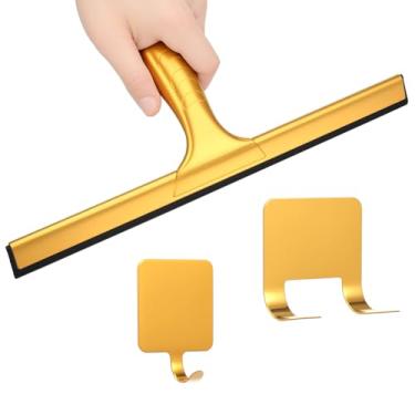 Imagem de Silicone para rodo de chuveiro, limpador de limpador de vidro de aço inoxidável de 30,5 cm com gancho para janela de espelho e para-brisa de carro (B)