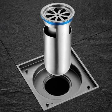 Imagem de Tampa de ralo de chuveiro de aço inoxidável durável antiodor rolha de pia de ralo de cozinha rolhas de banheira plugue de drenagem antientupimento tampa de ralo de pia de cozinha, funil de drenagem