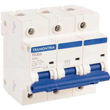 Imagem de Minidisjuntor Tdj10 3 P 100 A 10 Ka Curva C Tramontina Tramontina