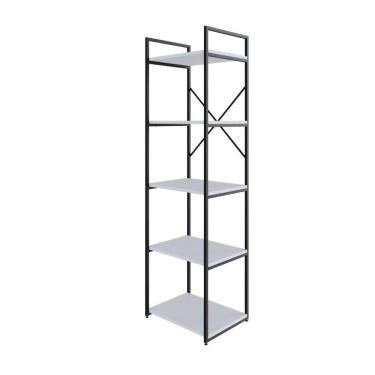 Imagem de Estante Com 5 Prateleiras 152x45x33cm Yon Branco Tx/est.preta