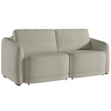 Imagem de Sofá Cama Casal Para Sala 196cm Polska K04 Bouclê Bege - Mpozenato