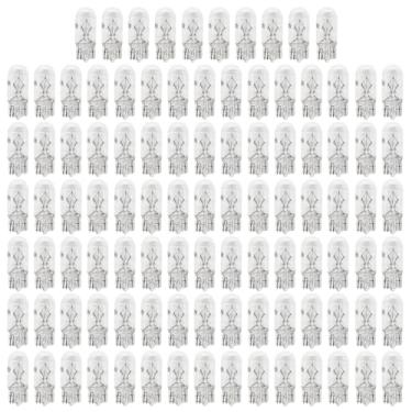 Imagem de DUSCOKE 100 peças T10 194 lâmpadas de seta de luz de freio de carro - 12V 5W 168 2825 W5W lâmpada miniatura lanterna traseira carro pé plano mini luzes - lâmpadas indicadoras de largura de halogênio