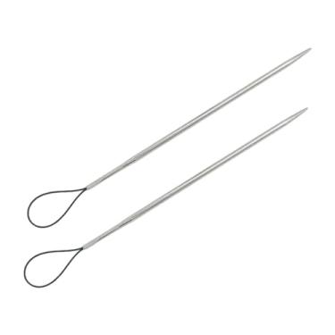 Imagem de Fancyes Conjunto de 2 passadores de cordão para costura, agulha de reposição, passadores de cordão DIY para calças de moletom, shorts, moletons com capuz, 3mm