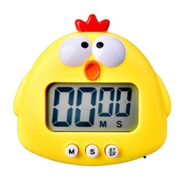 Imagem de Ferramentas de contagem regressiva com alarme de luz e som intermitente, temporizador digital animal, temporizador de cozinha fácil de usar para cozinhar, despertador de cozinha infantil