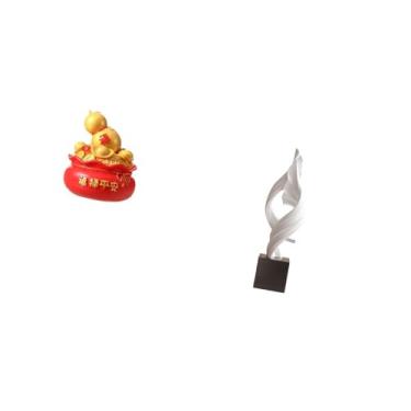 Imagem de Fenteer Estatueta de Resina de Cornucópia para Bacia de de Festival, Ornamento de Arte Abstrata, Escultura Decorativa para Inauguração de Casa, Ano No