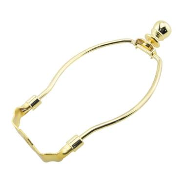 Imagem de HJGarden Base de lâmpada dourada de imitação de 15 cm, abajur, suporte de buzina, luminária de mesa removível e acessórios para luminária de chão