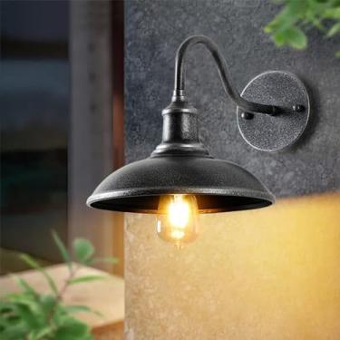 Imagem de Luminária de parede externa LED contemporânea, elétrica, simples e à prova d'água, para varanda, corredor, pátio, portão de casa, hotel, etc. (9206 A Elétrica 1 peça)