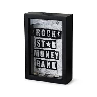 Imagem de Caixa de dinheiro para dinheiro cofrinhos de presente para adultos deve quebrar para abrir o cofre de dinheiro com vidro transparente preto cofrinho caixa de dinheiro - Make Your Dreams Happen Caixa