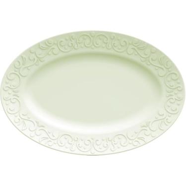 Imagem de Germer, Travessa oval em porcelana, modelo Tassel, refratária, Rasa P, Verde