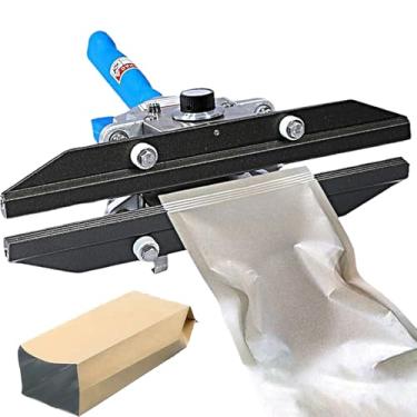 Imagem de Seladora térmica de crimpagem manual, seladora de saco plástico 200 300 400 500 600 mm, seladora de impulso, máquina de embalagem de saco seladora a vácuo, para saco Mylar, saco de alumínio, saco de