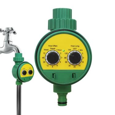 Imagem de Temporizador de água para mangueira de jardim - ferramenta de temporização de irrigação para ambientes externos, botão duplo, à prova d'água, temporizador para paisagem, flor, estufa, arbustos