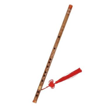 Imagem de Flauta de bambu vintage para iniciantes amarga D Tune instrumento de sopro de madeira em uma seção