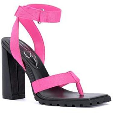Imagem de Jessica Simpson Sandália feminina de salto alto Kielne, Rosa neon, 6.5
