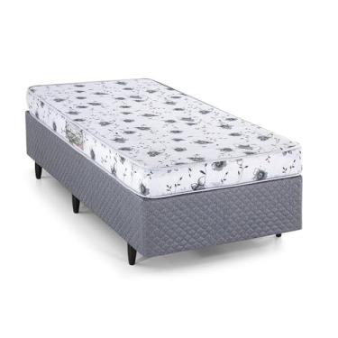 Imagem de Cama Box Solteiro Herval Sonum Black D23, 53x88x188 cm