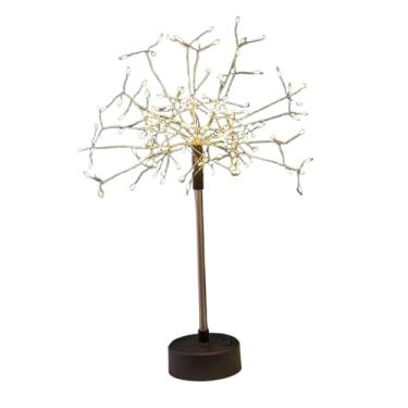 Imagem de Ioensy Abajur de mesa em formato de dente-de, luminária ambiente com fio de cobre, árvore de dente-de iluminada para mesa, festa, quarto e, Luz Quente