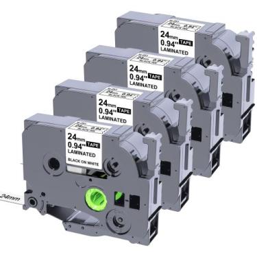 Imagem de Substituição de fita de etiqueta Kappiek Tze-251 24mm para Brother